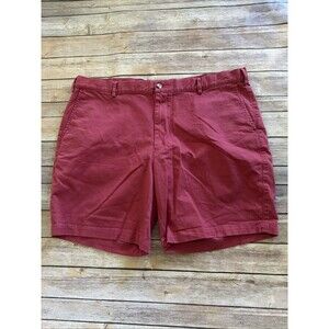 Peter Millar Crown Comfort Shorts Mens 42 Pink Coral Pima Cotton Golf Chino